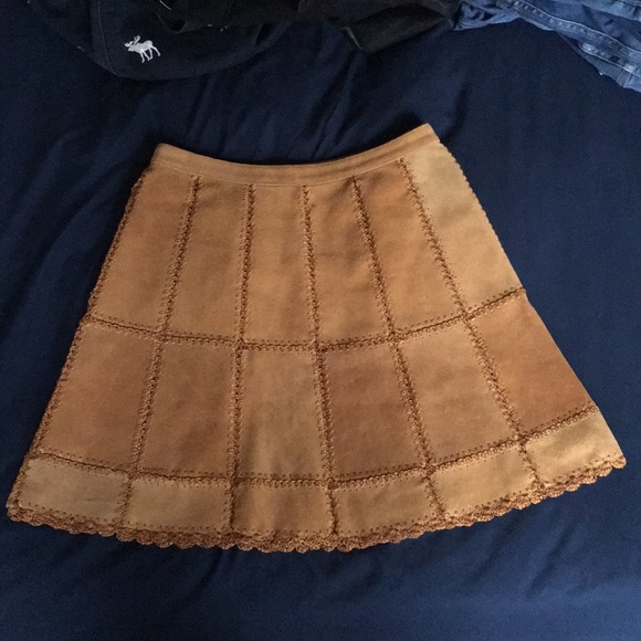 Free People Dresses & Skirts - Free People causal leather mini skirt in mustard